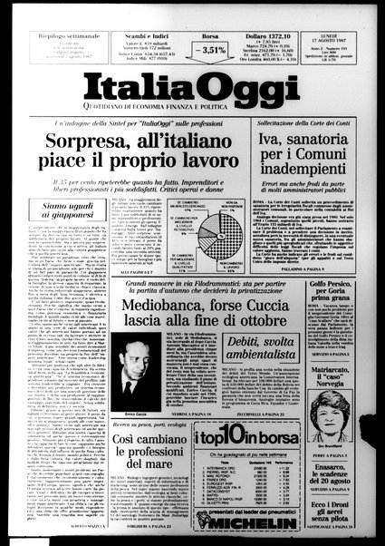 Italia oggi : quotidiano di economia finanza e politica